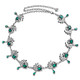 40" Peacock Design Diamante Rhinestone Waist Chain Belts for Women Fashion Accessory - Silver Green Pink